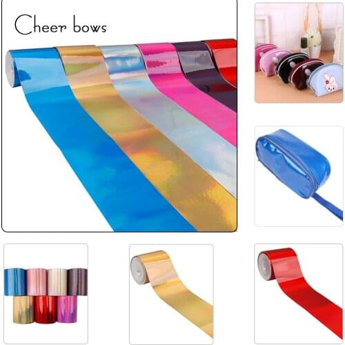 2Y/lot 3"75mm New Leather Laser Ribbon Fashion Mirror Ribbon Holiday Decoration DIY Handmade Material DIY Hairbow Accessories