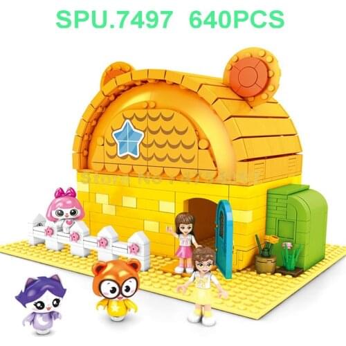 604014 640pcs Cartoon Girl Elf House Building Blocks Toy