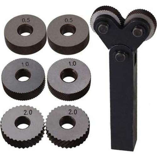 7PCS Dual Wheel Knurling Wrench Holder Tool Set Supplies High-strength Wear-resistant Anti-rust Adjustable Reticulated Tools