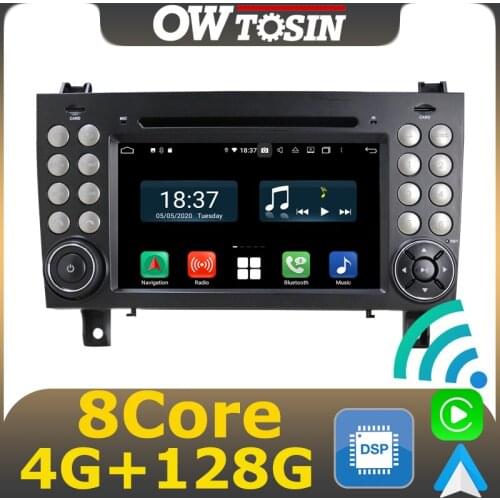 8Core 4+128G Android 10 Car Multimedia Player GPS Navigation Radio For Mercedes Benz SLK Class R171 W171 SLK300 DSP CarPlay Auto