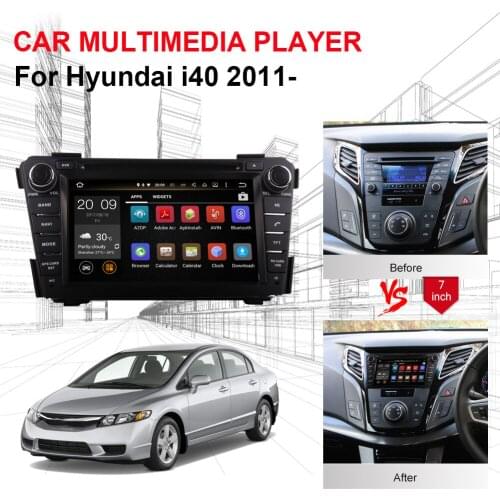 4GB RAM Android 9.0 Octa Core Car CD DVD Player GPS Navigation For Hyundai i40 2011- Auto Radio Stereo Head Unit Bluetooth WIFI