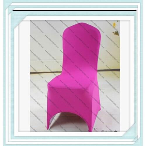 FREE POSTAGE FUSHIA/ PINK/ RED COLOR SPANDEX CHAIR COVER LYRCA COVERS FOR BANQUET WEDDING RECEPTION PARTY CC-67