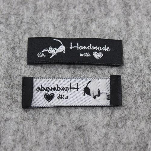 Free shipping wholesales handmade label/DIY gift tag/clothing woven label/garment main label/toy fabric label 200 pcs a lot