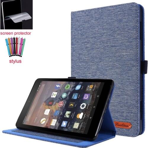 Folio Stand Cover case for Fire HD 10 2021/ Fire HD 10 plus 11th TPU back cover with Card Photo Slot+screen protector+stylus