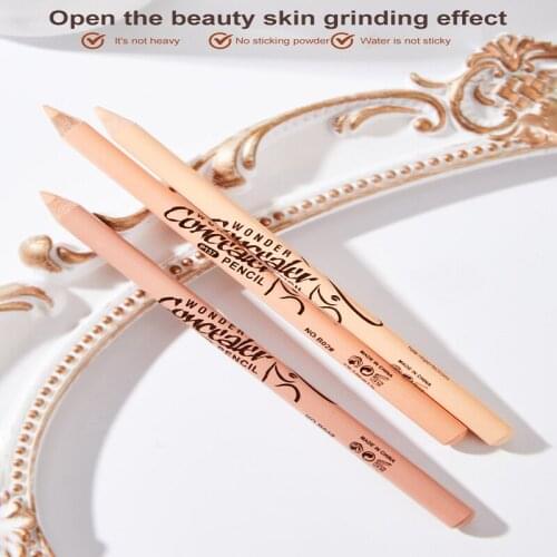Wooden Concealer Pen Covers The Face Dark Circles Blemish Spots Under The Silkworm Eye And Face Makeup Cosmetic TSLM1