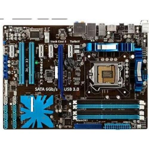 ASUS P7P55D-E LX Desktop motherboard boards LGA 1156 DDR3 for i3 i5 i7 cpu 16GB USB2.0 USB3.0 P55 USED mainboard