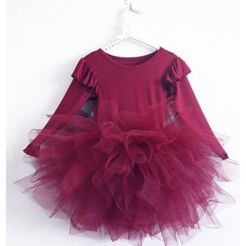 Kids Clothes 2021 Spring Baby Girls Princess Dresses Long Sleeve Dress For Girls Sweet Party Dresses Children Clothing 0-10Yrs