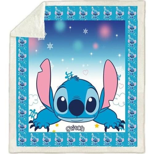Disney Lilo& Stitch Blanket Polar Fleece Fabric Kids Boys Childrens Favorite Cartoon Bedroom Decor Bed Throws Blankets