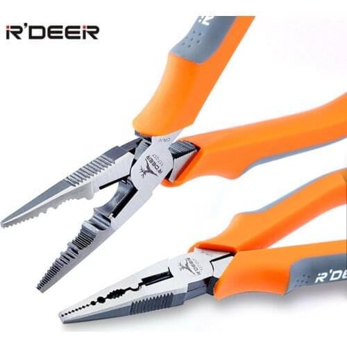 7'' Long Nose Pliers Fishing CR-V With Wire Cutter For Cutting Wire Crimping Tool Multitool
