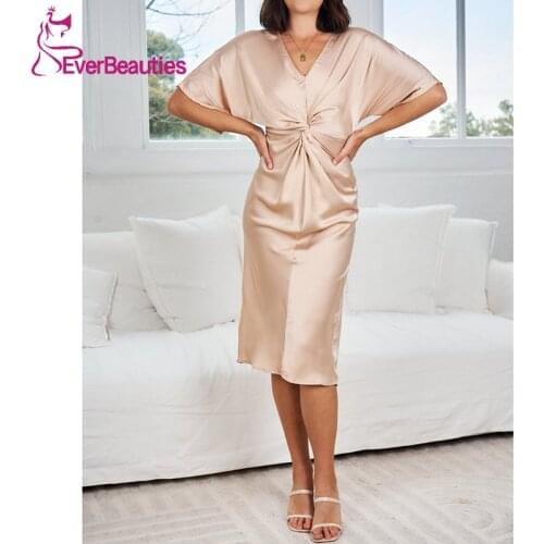 Женские платья ниже колена EVERBEAUTIES China At AliExpress