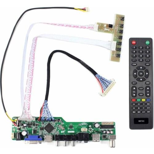 HD MI VGA AV USB RF LCD Controller Board for 1920x1080 21inch 24inch LCD Screen G240HW01 G215HAN01.0