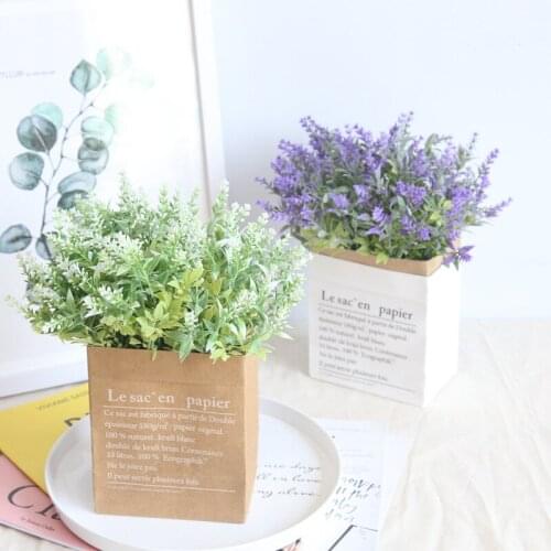Artificial Lavender Leaves Plant Wedding Home Christmas Decoration Bouquet Fake Flower DIY Wreath Accessories