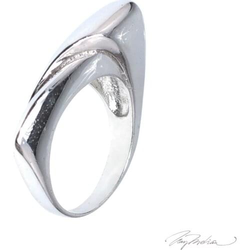 Collection ring Art Cervantes in Rhodium. Model asymmetrical