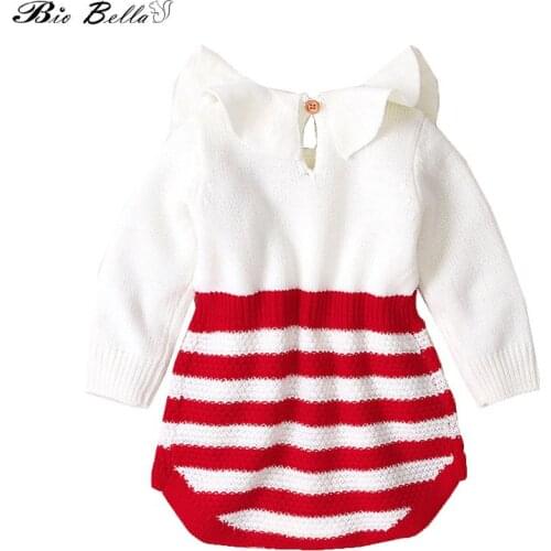 Infant Boy Girl Sweater Knitted Baby Bodysuit New Style Newborn 0-24 Months Long Sleeve Overalls Birthday Baptism Outfits Baby