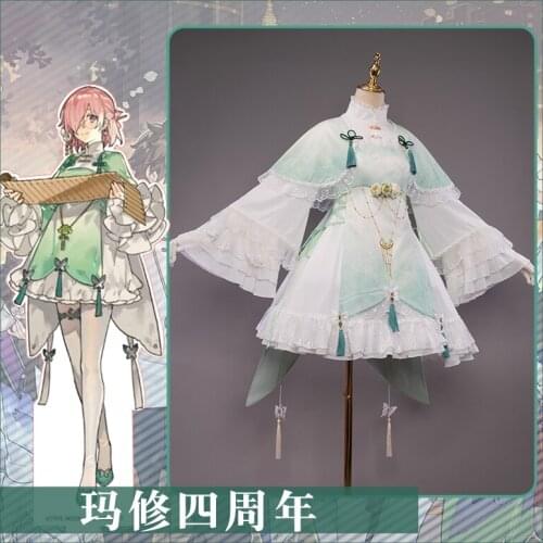 Anime Fate/Grand Order FGO Mash Kyrielight 4th Anniversary Lolita Dress Uniform Cosplay Costume Halloween Women FreeShipping New