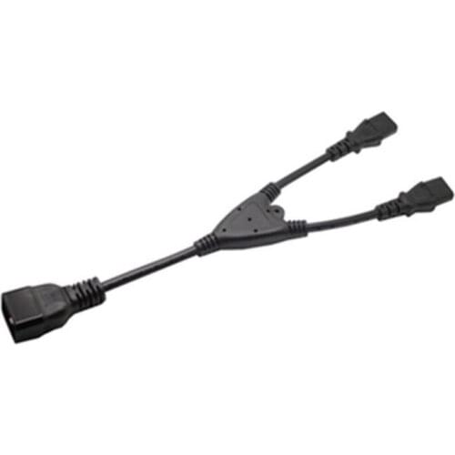 LBSC IEC Male/Female C14 male to 2XC13 female splitter power cable 1ft