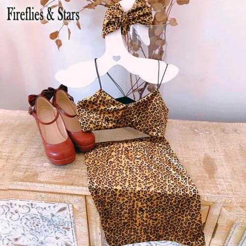 Summer Girls 2 Pcs Set Baby Camis + Pants Kids Suits Children Streetwear Clothes Strap Leopard Print Velvet 1 To 13 Yrs