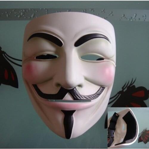 High Quality V For Vendetta Mask Resin Collect Home Decor Party Cosplay Lenses Anonymous Mask Guy Fawkes