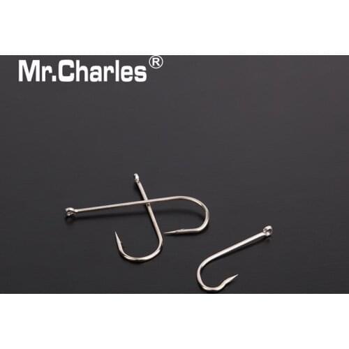 Mr.charles 50pcs Fishing Hooks High Carbon Steel Wide Super Lock Fishhooks Lure Fishing Tackle