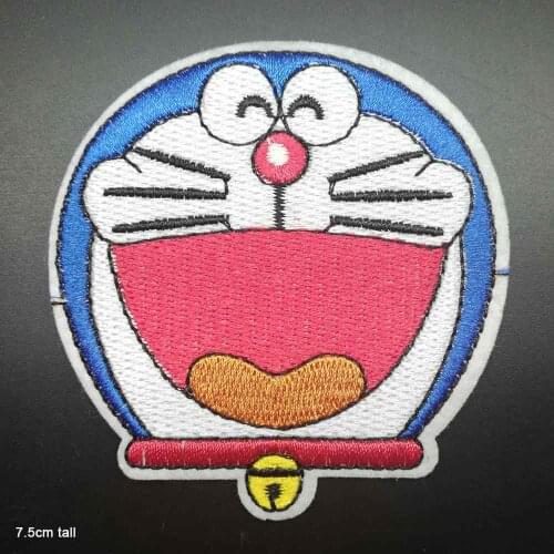 Cartoon Robot Cat Iron on Embroidered Cloth Patch For Girls Boys Clothes Stickers Apparel Garment Accessories