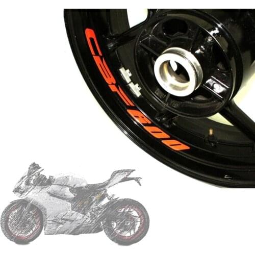 A set of 8pcs high quality motorcycle wheel decals waterproof Reflective stickers rim stripes For HONDA CBF600 CBF 600 CB F600