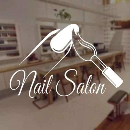 Nail Salon Shop Wall Decal Manicure Pedicure Window Sticker Beauty Salon Art Interior Design Home Decor Mural Wallpaper A506