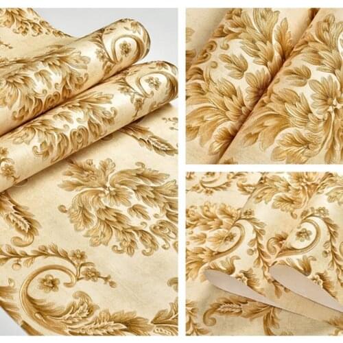 European Style Wallpaper 1 Meter 3D Embossed Flowers Large Mural Modern Wall Living Room Bedroom Home Dt for Curing Gels Polish