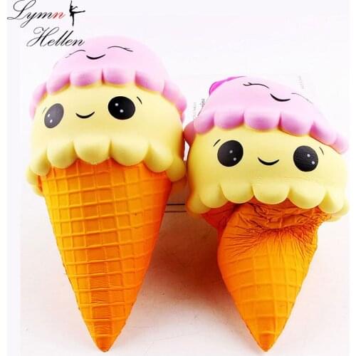 Jumbo Squishies Antistress Charms Kawaii Ice Cream Soft Slow Rising Squishy Squeeze Stress Relief Decompression Fun Kids Toys