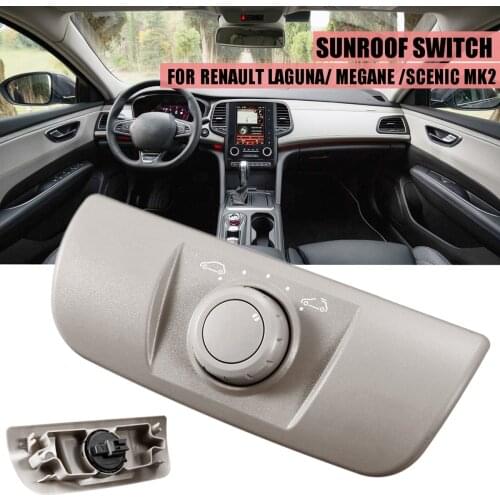 Grey for Renault Megane SCENIC LAGUNA MK2 HB 2002-2015 Sunroof Window Switch Control 8200119893 Auto Replacement Parts Switches