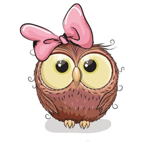 Lovely Animals Owl Heat Vinyl Transfers For Clothing Iron On Washable Transfers For Clothes Appliques Stickers For DIY T-shirt