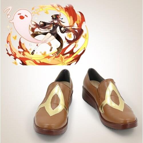 Unisex Anime Cos Hu Tao Cosplay Costumes Boots Shoes Halloween Christmas Party Custom Made Size