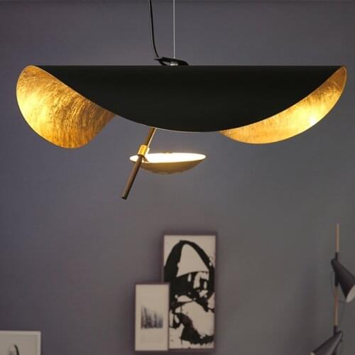 Vintage pendant lamp Flying Saucer Curved luminaires design LED ERAM MANTA Pendant Lamp Kitchen Restaurant Home geometric lamp