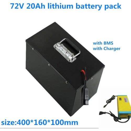 GTK high quality Rechargeable 72V 20Ah Lithium ion Battery Pack with BMS for tricycle motorcycle scooter + 84V 5A Charger
