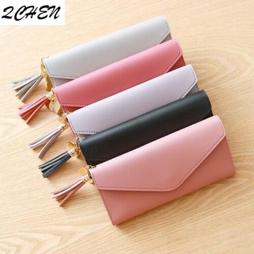 Womens wallet Long Purses Tassel love Fashion Coin Purse Card Holder Female High Quality Clutch Money Bag PU Leather Wallet 116