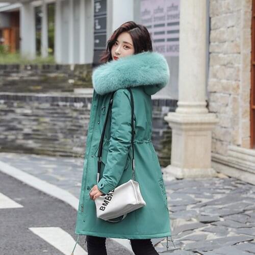 2021 New Women Long Coat Autumn Winter Warm Velvet Thicken Faux Fur Coats Parka Female Solid Big Pocket Jacket Outwear