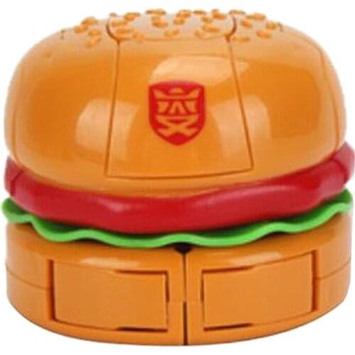 1pc Hamburger Robot Action Figure Transformation Toy for Kids Boys Funny Toys