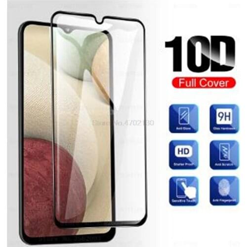 10D Full Cover Tempered Glass For Samsung Galaxy A12 A02 A02S Screen Protector Film For Samsung A32 A42 A52 A72 A21S A01 Core