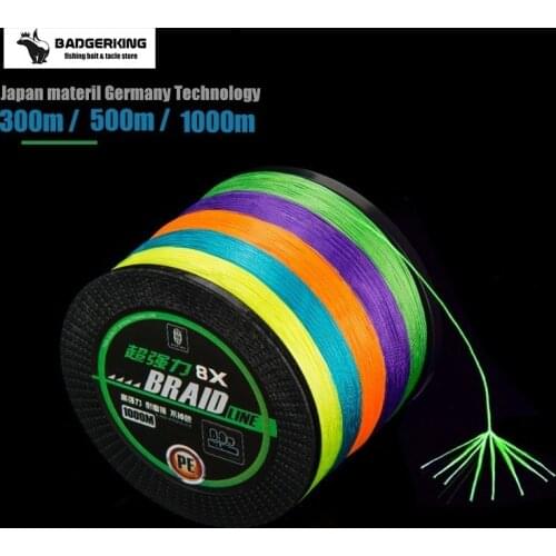 300m 500m 1000m braided fishing line 8 strands cord multifilament 10m/color super quality Japan Material braid line fish line