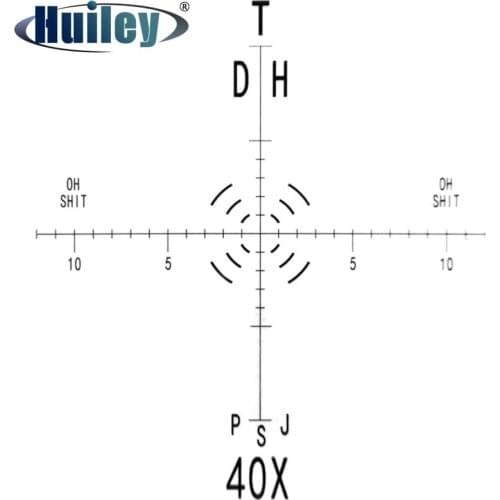 40X Calibration Target Microscope Micrometer Cross Ruler Scale Reticle Diameter 20 mm