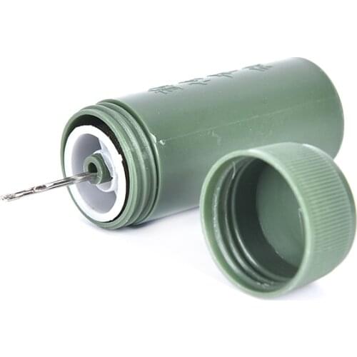 Mini Sewing kit Cylinder Case Portable Travel With Threads Needles Craft Sewing Box Set Army Green Portable Sewing Kit