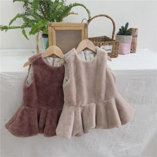 Kids Dresses for Girls Autumn Winter High Quality Sleeveless Dress Toddler Kids Clothes Thicken Fashion Baby Princess Dress 2019