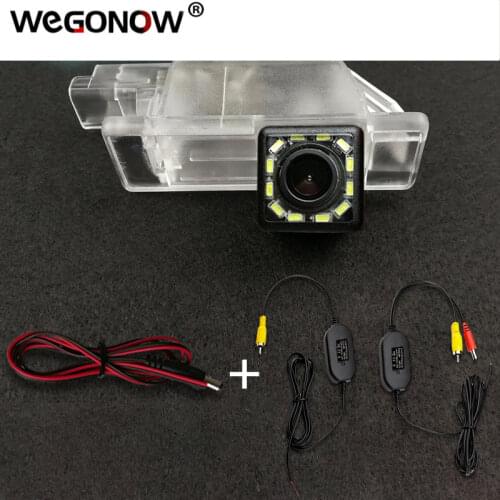 HD Wireless Car CCD Rear Camera Fisheye 4 8 12 led dynamic Night Vision For Peugeot 301 308 408 508 2013 2014 Citroen C5 C4