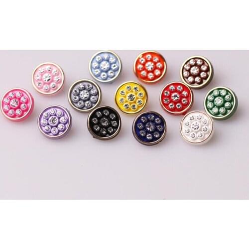 Good Quality Shirt Sweater Sew Decorate Delicate Colorful Round Resin Dot Diamond Style Crafts Button 10pcs