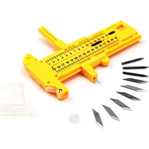 1-30cm Adjustable Compasses Circle Cutter 4pcs Pencil Leads+5pcs Blades Cutter Round Knife DIY Circular Tool Tangential Device