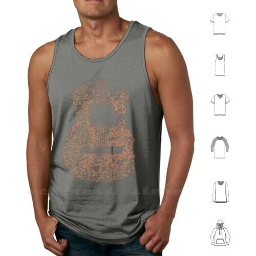 Woodys Machine Tank Tops Vest Sleeveless Iconic Icon Folk Music Folk Singer Billy Bragg Propaganda Political Nostalgia