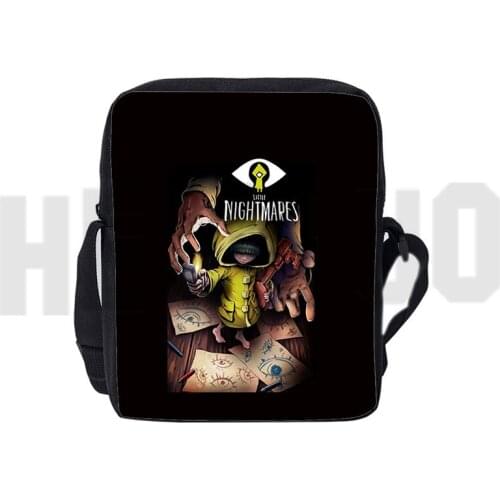 Kids Cartoon 3D Print Multifunction StorageBag Student Supplies Stationery School Little Nightmares 2 ShoulderBag Women Waistbag