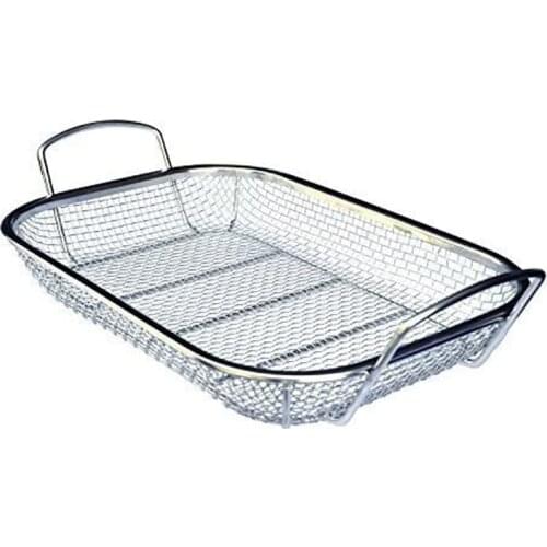 Stainless Steel Baking Tray Oil Frying Baking Pan Non-stick Chips Basket Baking Dish Grill Mesh Home Kitchen Tools BBQ Tray