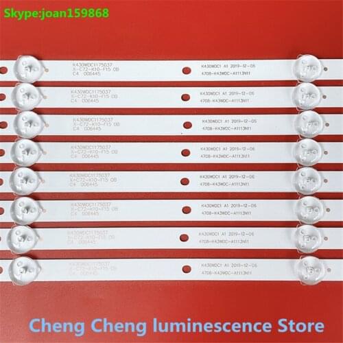New 40pcs LED backlight strip for 43L1600C 43BDL4012N 43DL4012N L43E6800 43HFF5952 K430WDC1 A1 A3 4708-K43WDC-A1113N11 A3113N11