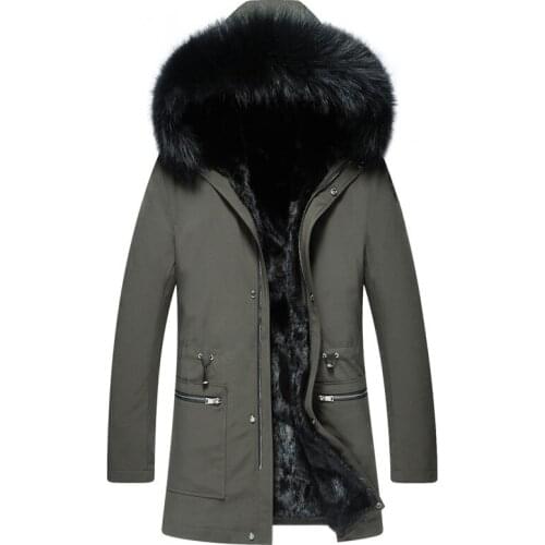 Real Fur Coat Men Natural Rabbit Fur Parka Mens Winter Jacket Clothes 2020 Mens Luxury Fur Warm Jacktes Plus Size SW21 YY833