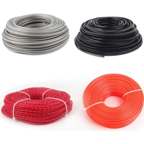 2.4/3.0mm Professional Fine Quality Mowing Nylon Grass Trimmer Rope Brush Cutter Strimmer Line Mowing Wire Lawn Mower Accessory